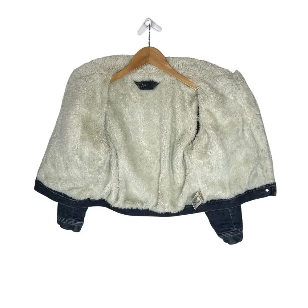 CITIZENS OF HUMANITY Women’s Fleece Lined Embroidered Denim Jacket - Picture 5 of 7